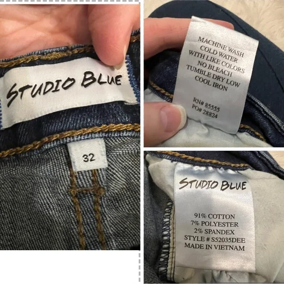 Studio Dark Blue Skinny Jeans - Picture 3 of 5